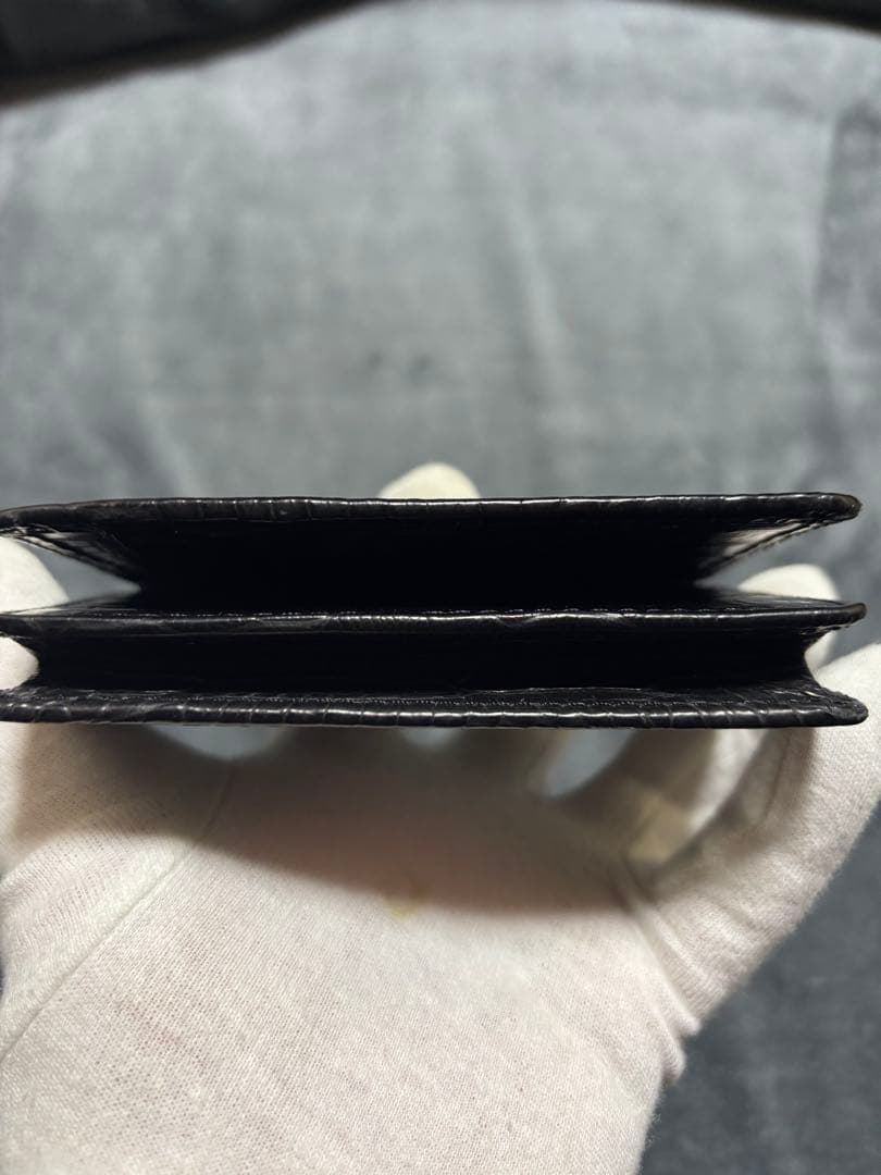 最終価格　TOKYO CROCODILE マットクロコ　無双　縦取り　名刺入れ