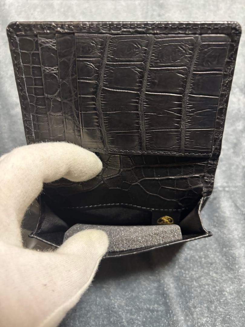 最終価格　TOKYO CROCODILE マットクロコ　無双　縦取り　名刺入れ