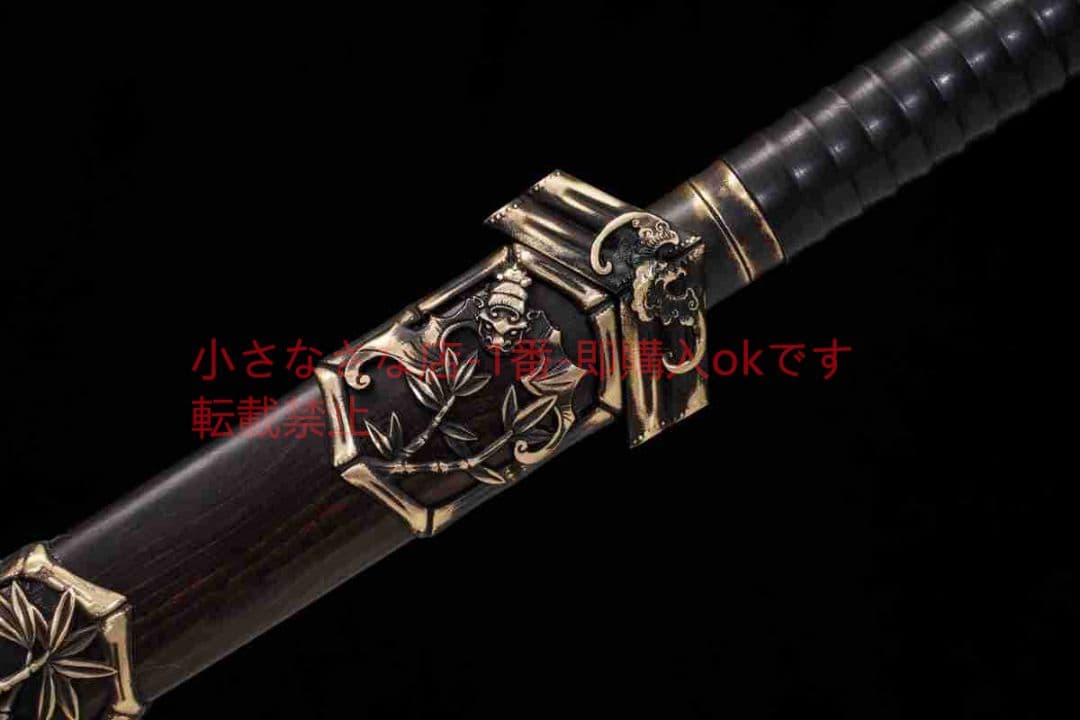 ポリ福漢剣百錬模様鋼  古兵器 武具 刀装具 日本刀 模造刀 居合刀