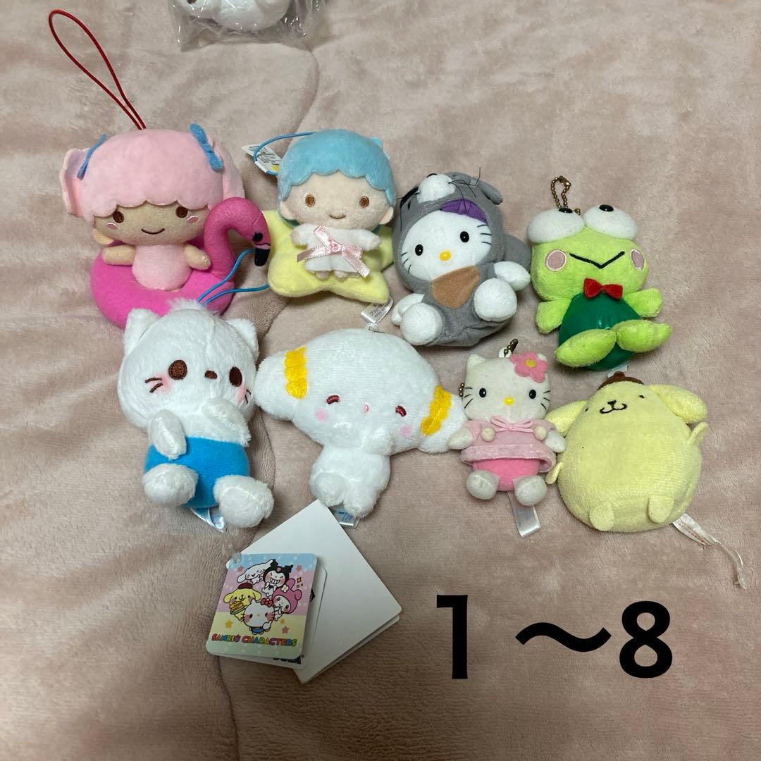 サンリオ　マスコット＆ぬいぐるみ　1976〜最近まで　34こ　中古　バラ売り不可