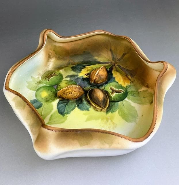 【希少】オールドノリタケ モールド 3D ナッツボウル 胡桃 クルミ 栗