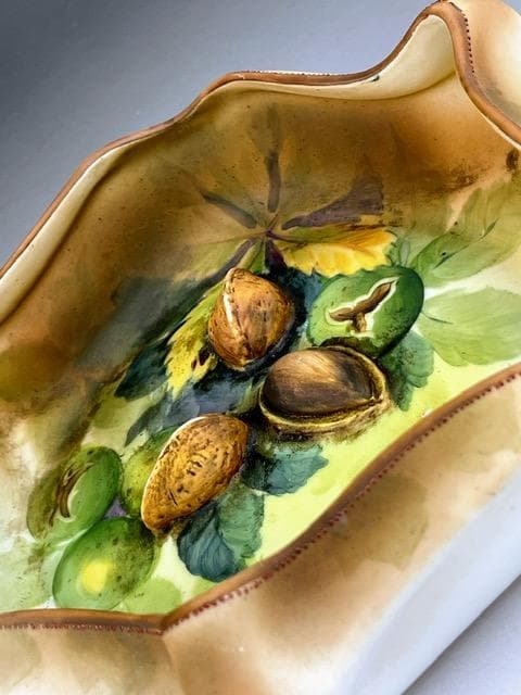 【希少】オールドノリタケ モールド 3D ナッツボウル 胡桃 クルミ 栗