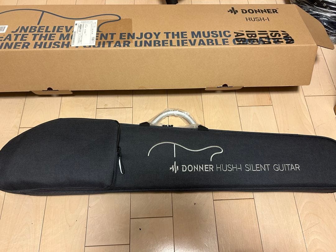 DONNER HUSH-I ブラック 静音アコギ ケース/イヤホン/チューナー
