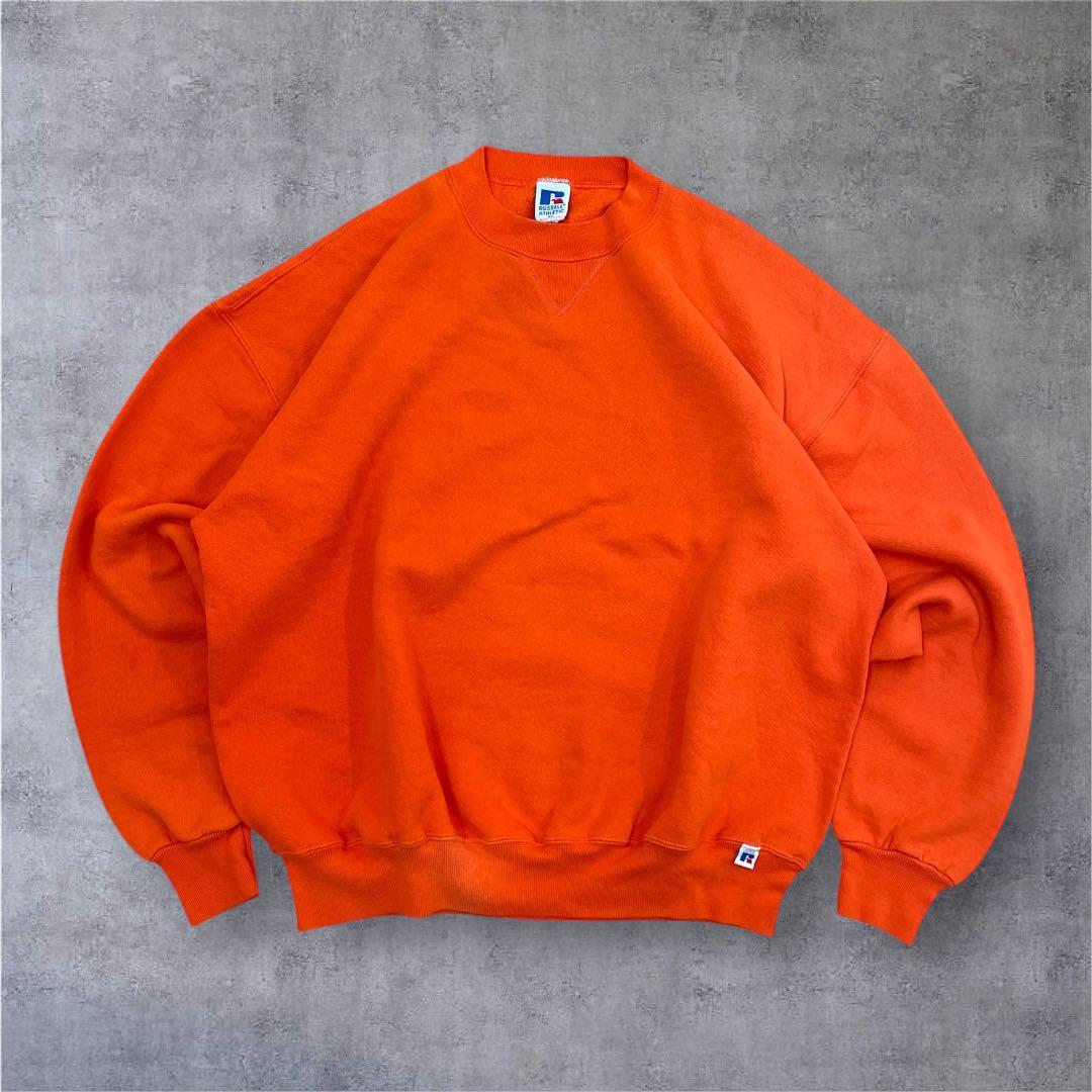 ラッセルアスレチック USA製 90sオレンジ スウェットXL レアカラー