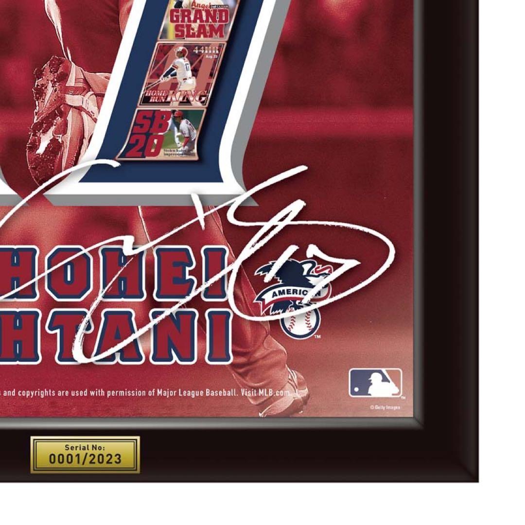 大谷翔平記念品　大谷翔平2023 AL ホームラン王&MVP獲得額装ピンズセット