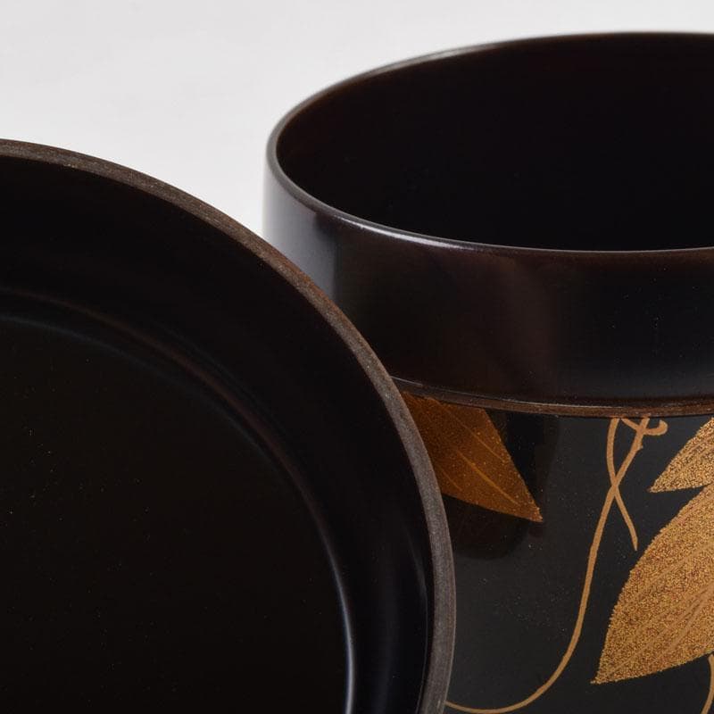 茶道具　輪島塗　栄伸堂　花草蒔絵　棗　共箱　V　9168