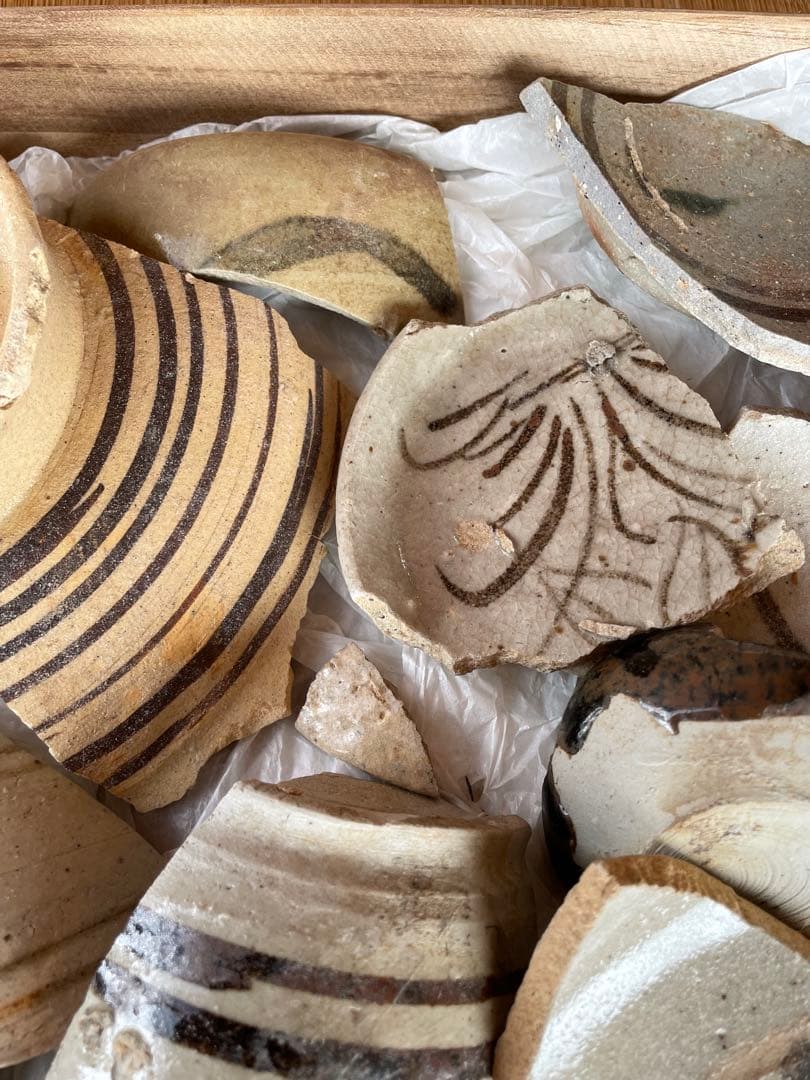 美濃焼の陶片コレクション 三箱