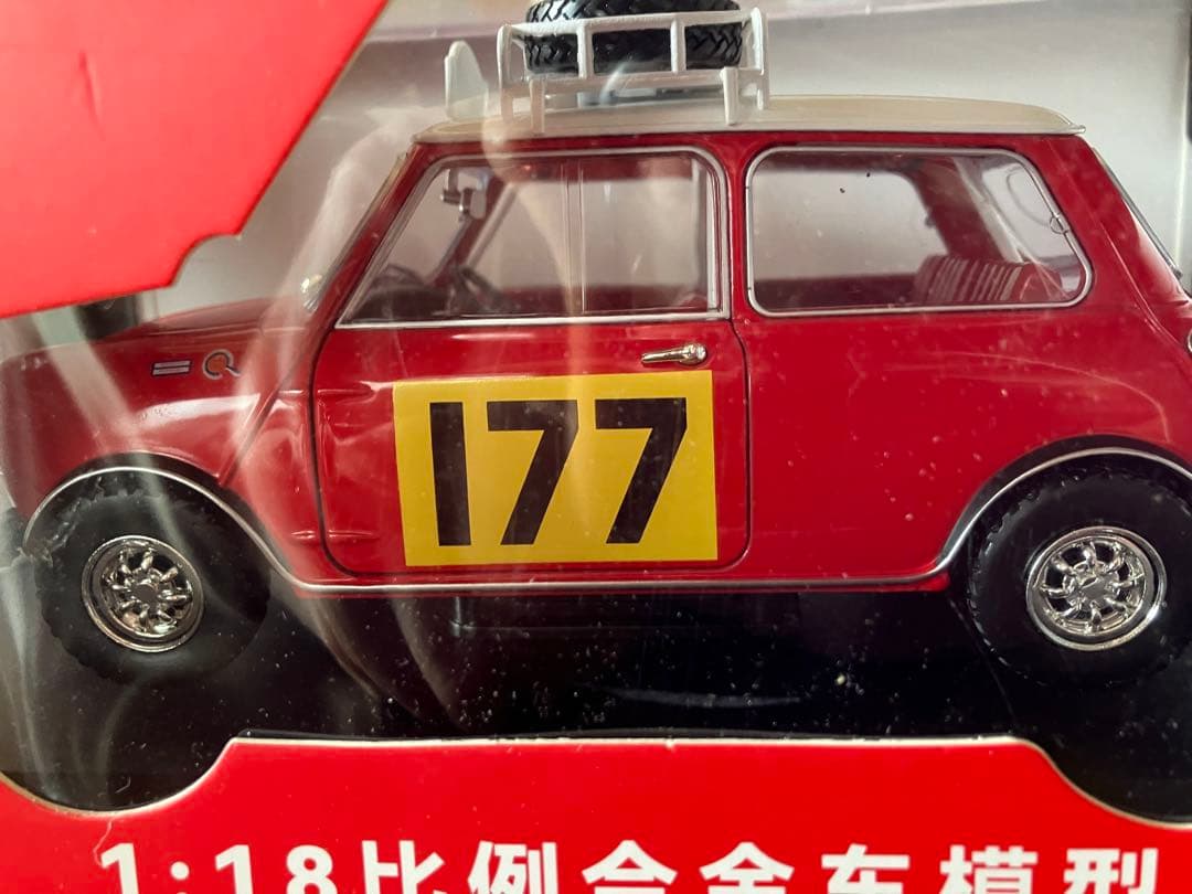 ミニクーパー モンテカルロ ラリー1967 177号車 1/18 赤 新品未使用