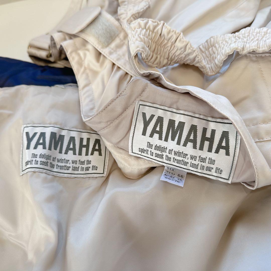 【ヤマハ】スキーウェアセットアップ　トップス：L紺　パンツ：66-76ベージュ