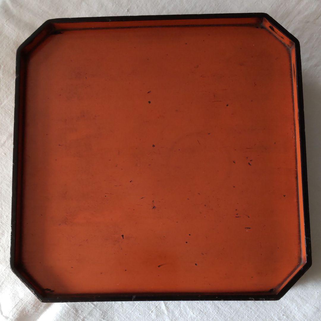 桃山時代、大和根来隅切り蝶脚膳。