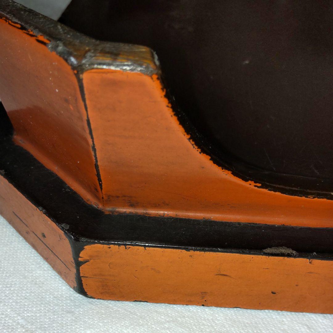 桃山時代、大和根来隅切り蝶脚膳。