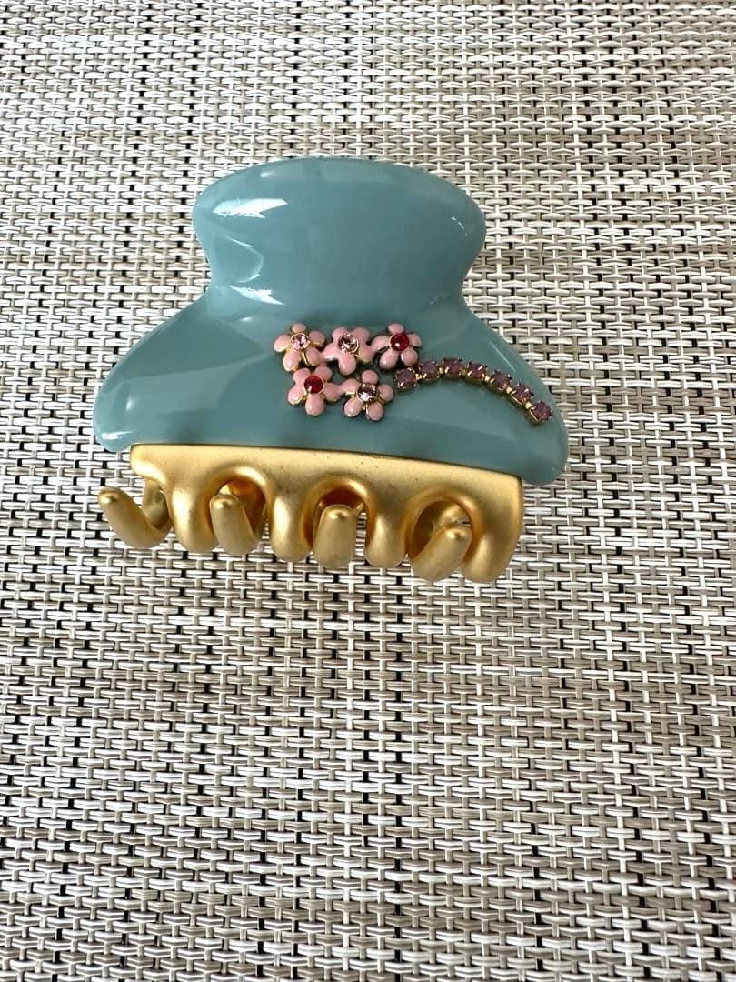 acca アッカ　ヘアクリップ　グランデサイズ　 ブルー　Gサイズ　美品