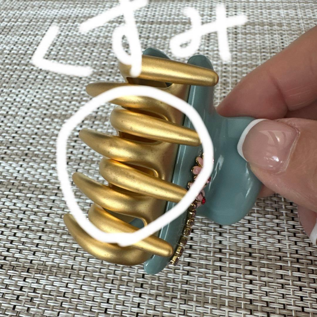 acca アッカ　ヘアクリップ　グランデサイズ　 ブルー　Gサイズ　美品