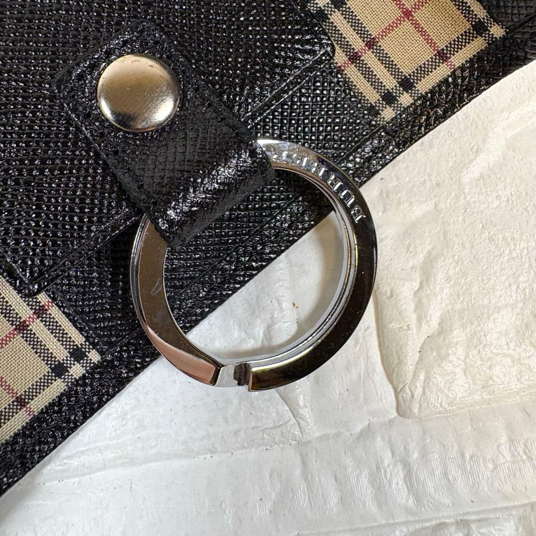 【箱付き】バーバリー BURBERRY 4連キーケース ノバチェック －ブラック