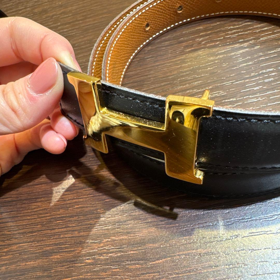 Hermès コンスタンスミニベルト ブラック/ブラウン リバーシブル エルメス