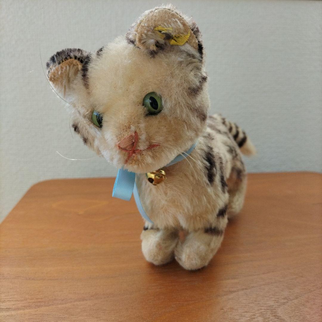 ビンテージ　シュタイフ　Tabby　キャット　猫　ちょっと訳あり