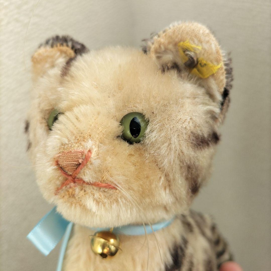 ビンテージ　シュタイフ　Tabby　キャット　猫　ちょっと訳あり