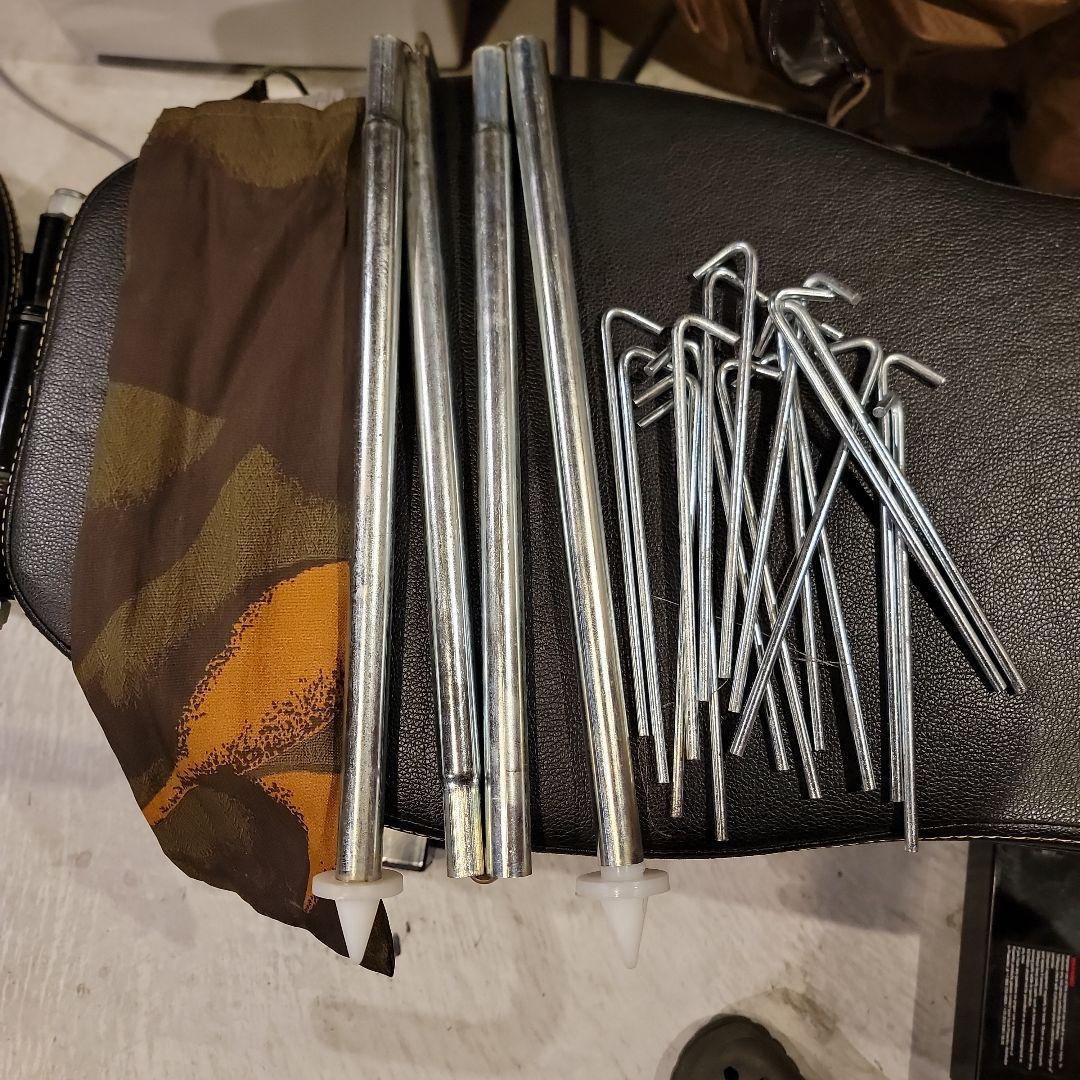 ハンガリー軍幕　ハリケーンカモ　二枚セット　純正ポール、ペグ付き