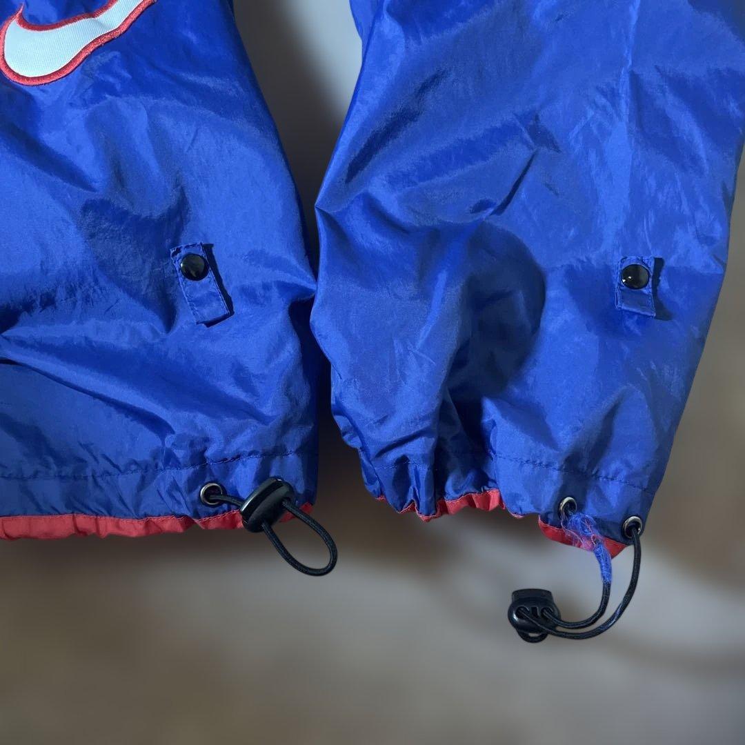 Nike ナイロン上下セット M 青 JUST DO IT ビンテージ　ナイキ