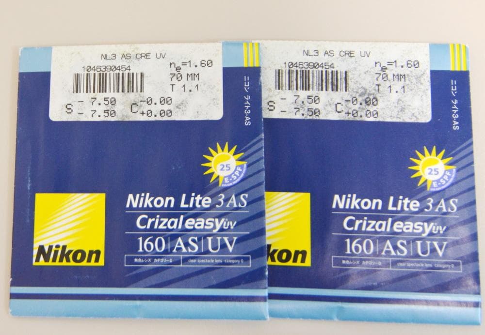 【度あり】強度近視用メガネ　アイクラウド EC1017+ニコンLite3AS