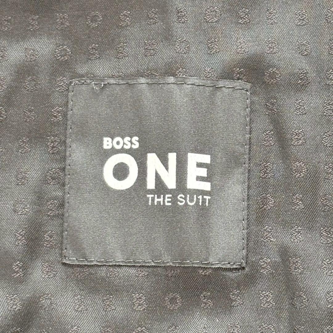 BOSS ヒューゴボス スーツ ベスト ブラック ロゴ ウール メンズ Lサイズ