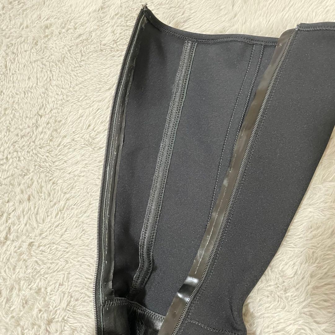 PRADA プラダ ロングブーツ サイドジップ ストレッチ 黒 ピンヒール