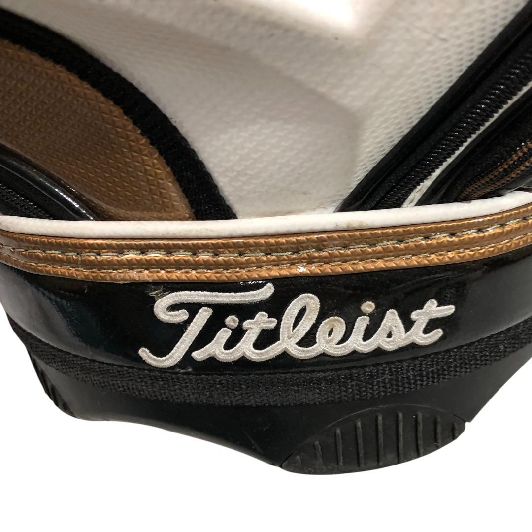 タイトリスト Titleist キャディバッグ ホワイト ブラック ゴルフ 刺繍