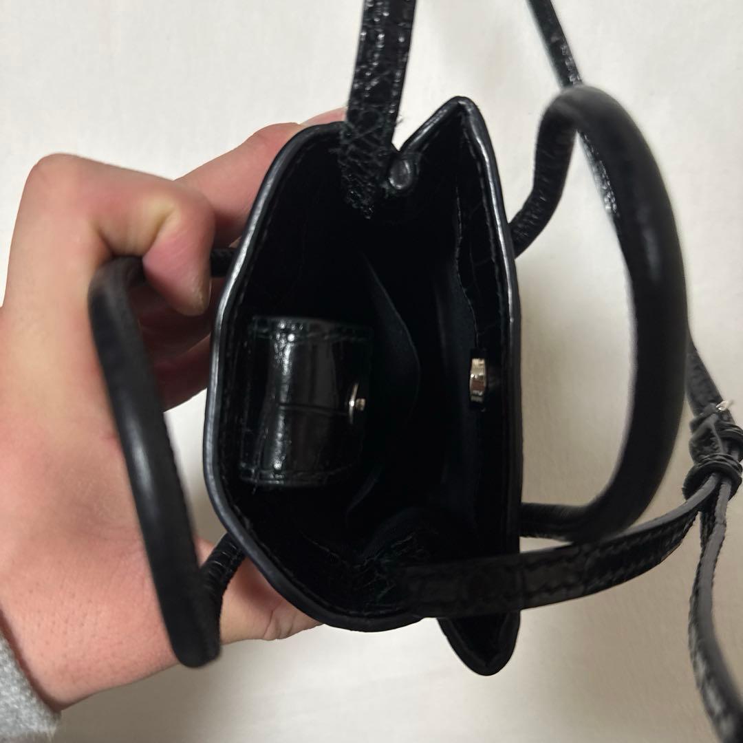 BALENCIAGA バレンシアガ　ショルダーバック　クロコ　本革