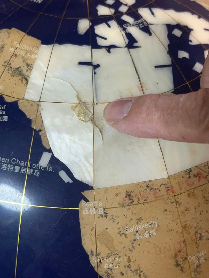 地球儀　天然石　インテリア　猫脚　縁起物　置物