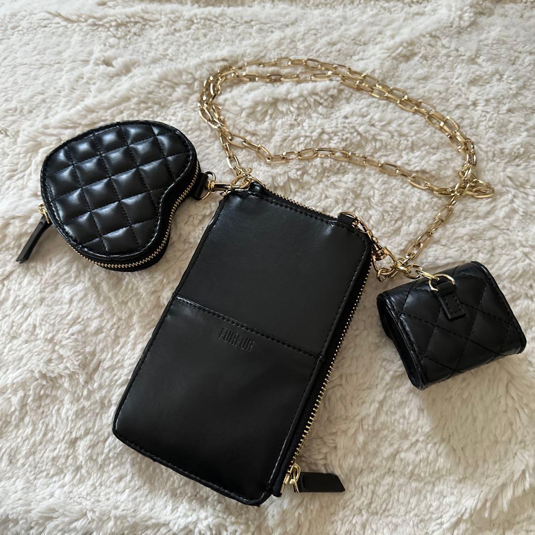 【ウサギオンライン限定】FURFUR キルティング3SETマルチショルダー