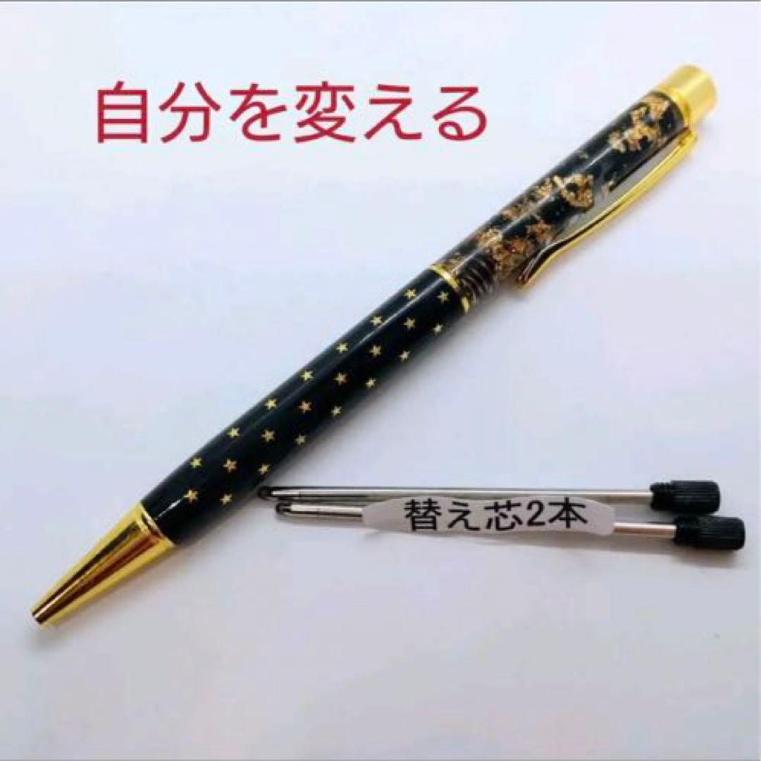 自分を変える☆オルゴナイトボールペン1本②＋替え芯2本（願い叶えるオイル封入）