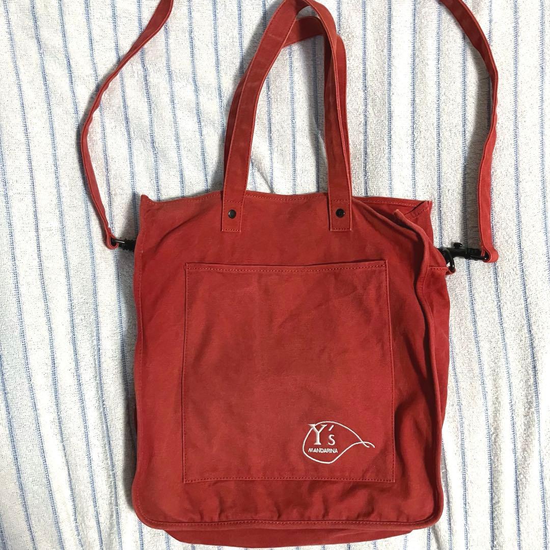【雰囲気抜群❗️】Y's × MANDARINA キャンバス生地 ショルダーバッグ