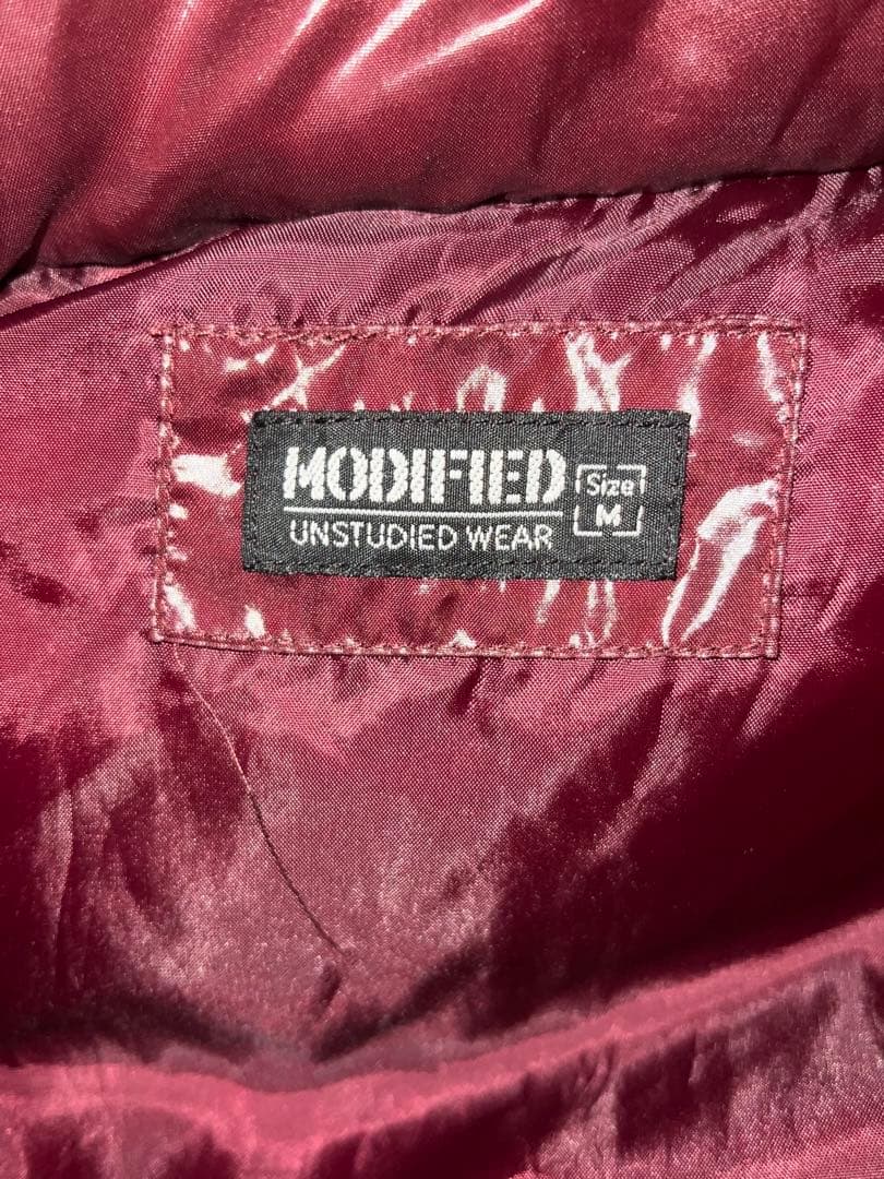 00s fur wine red down vest archive 平成 光沢