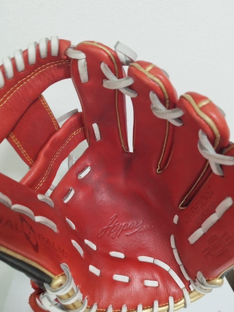 Rawlings 軟式グラブハイパーテック ／レッド×ゴールド×ブラック