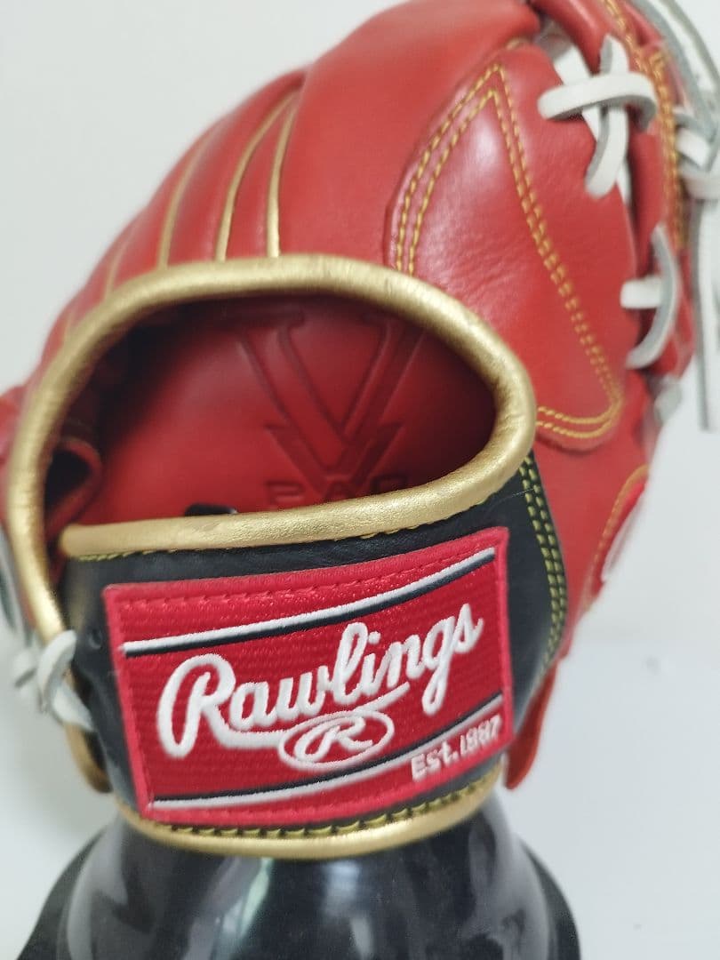Rawlings 軟式グラブハイパーテック ／レッド×ゴールド×ブラック