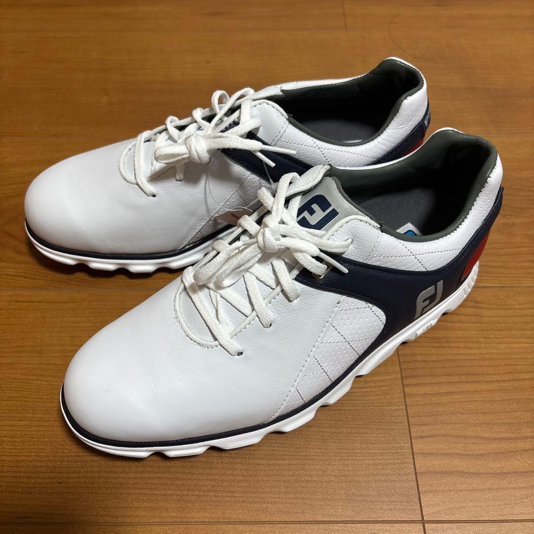 FJ ゴルフシューズ PROSL ホワイト/ネイビー/レッド