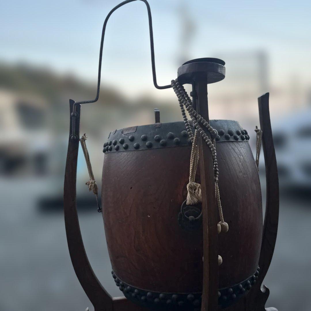 瞬間的お値下げ❣️和太鼓 木製 スタンド付き