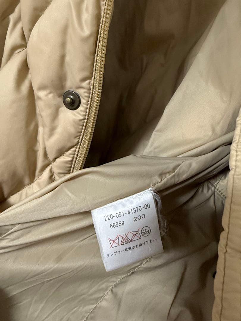 MONCLER ベージュ ダウンジャケット キルティングサイズ3