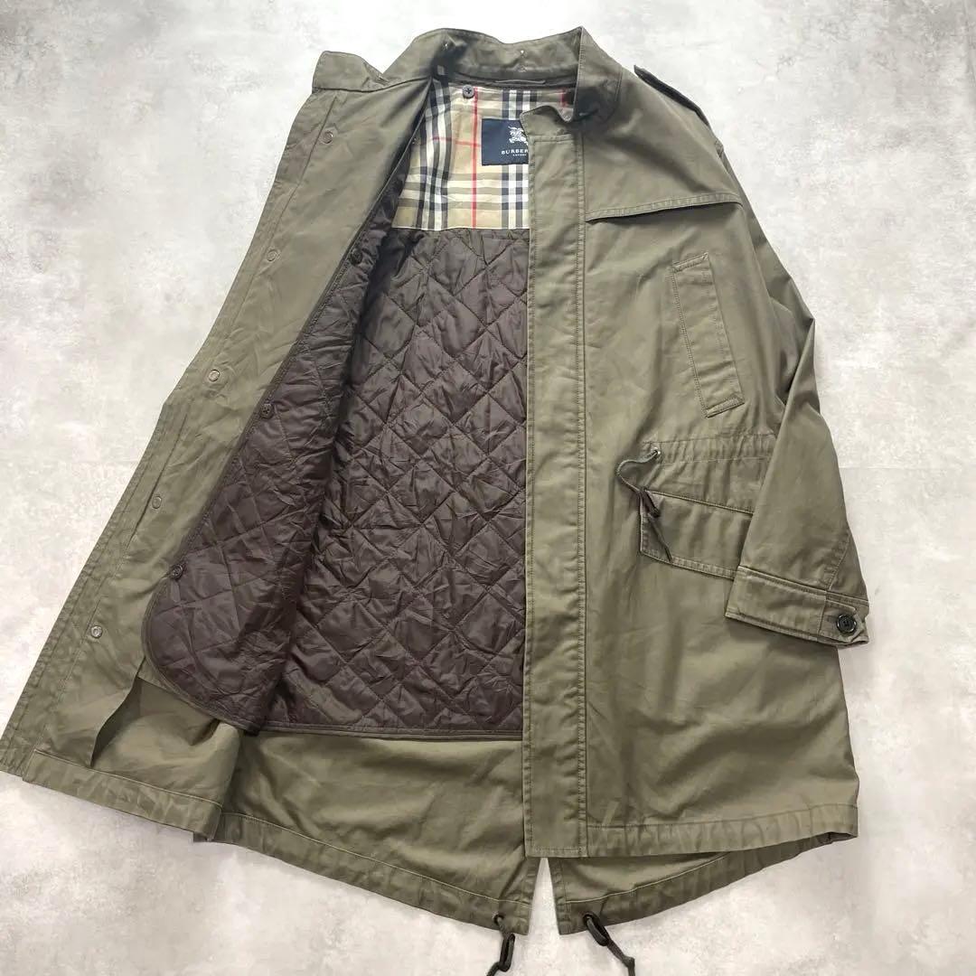 雰囲気抜群 機能性◯ バーバリーロンドン モッズコート ライナー付 カーキ M