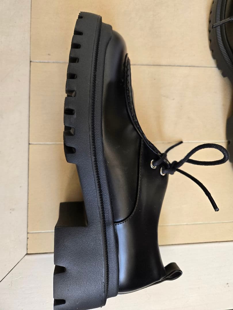 アダムエロペ レースアップシューズ チロリアンシューズ ブラック