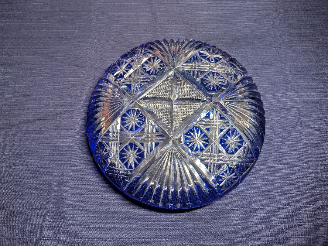 レトロ江戸切子灰皿アート飾