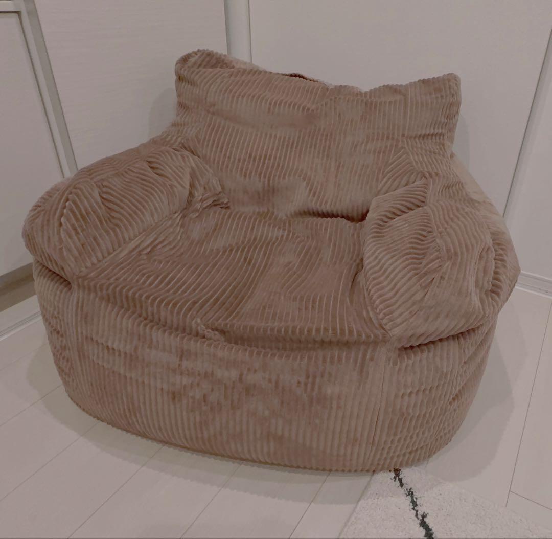 LOOSY 1人掛けビーズソファ Brown ソファ＋クッションカバー