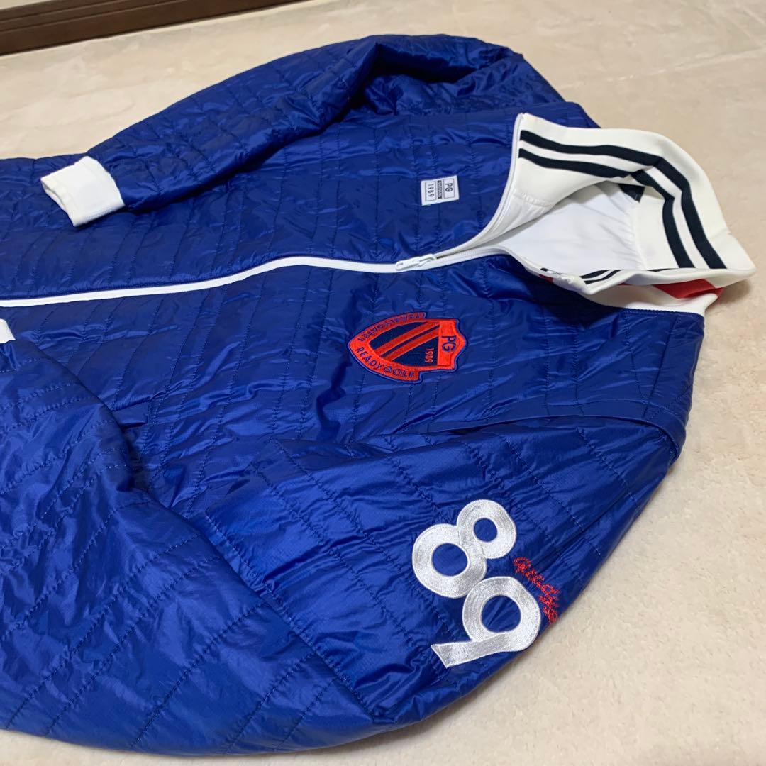 PEARLY GATES リバーシブル中綿ジャケット／ベスト、白／青、サイズ６