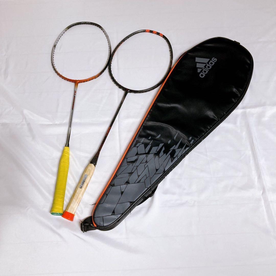 バドミントン ラケット 割れ adidas YONEX ケース付き セット
