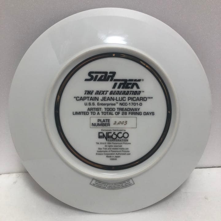 スタートレック　ＴＮＧ　ピカード、データ、ジャッジア　絵皿とマグカップ　セット