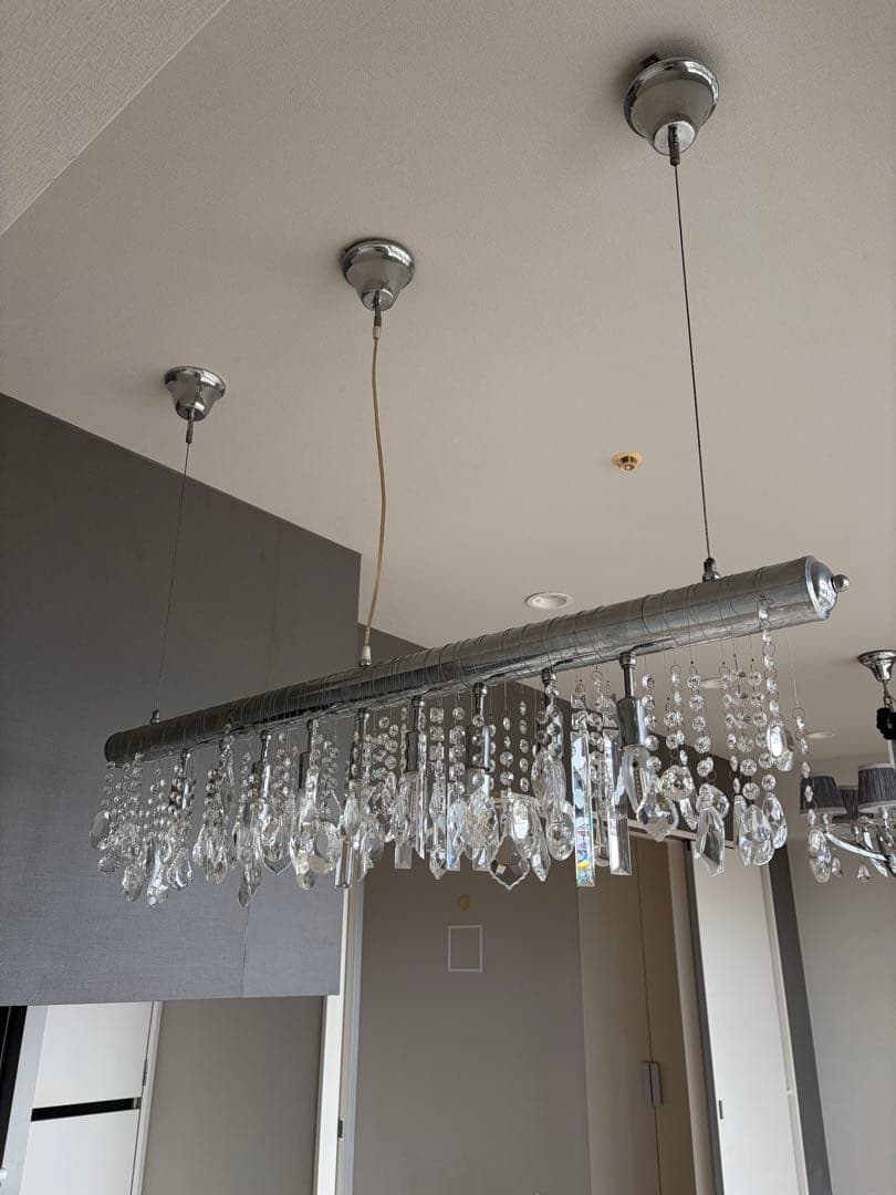 【専用出品】モダンシャンデリア 透明クリスタル吊り下げ式