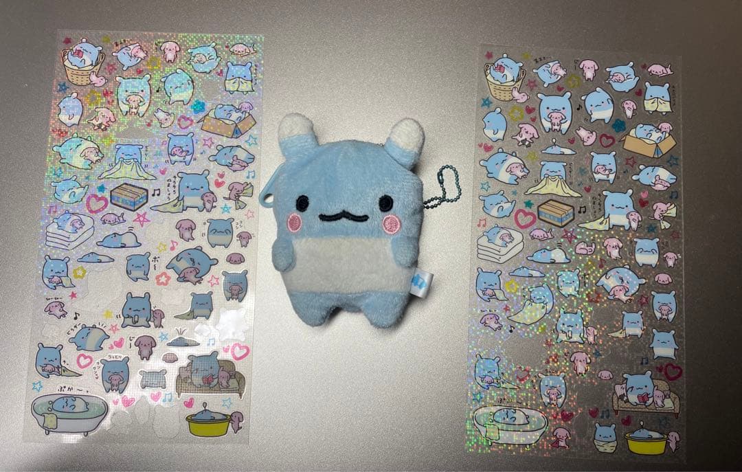 おやすみバクラ　ミニミニぬいぐるみケース　平成レトロ　シール　サンエックス