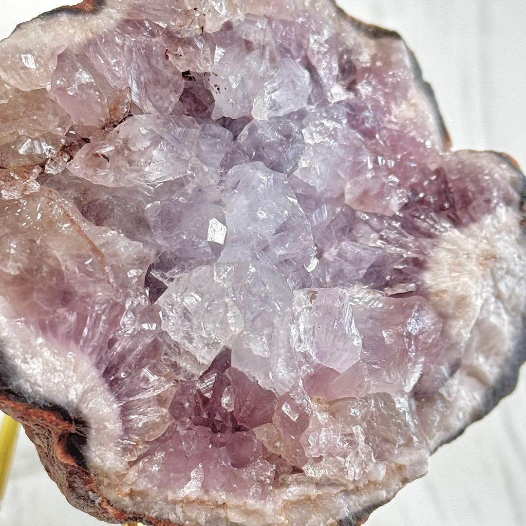 【D248】ジュワッとジューシー♡ピンクアメジスト ジオード 原石 鉱物 標本
