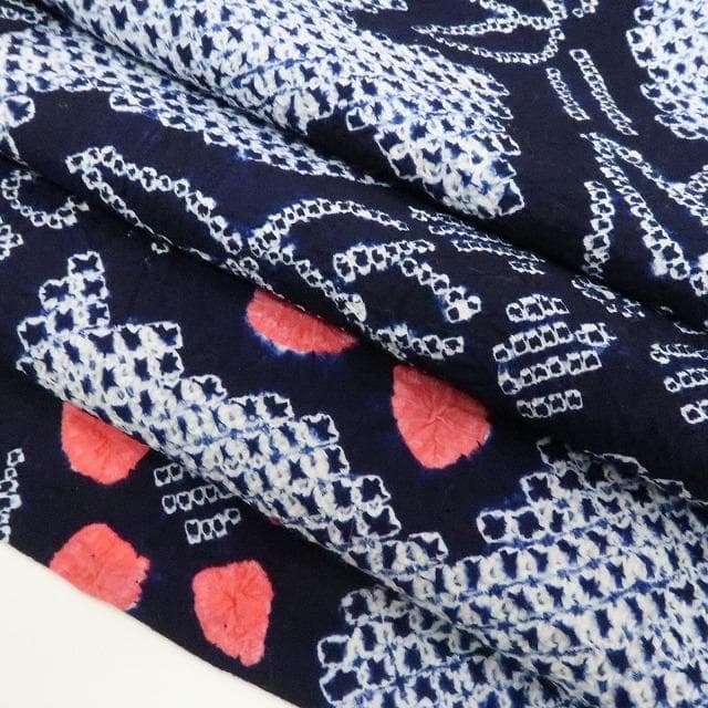 Y1236◆有松鳴海絞り 綿 洗える夏着物 手縫い仕立て 高級浴衣