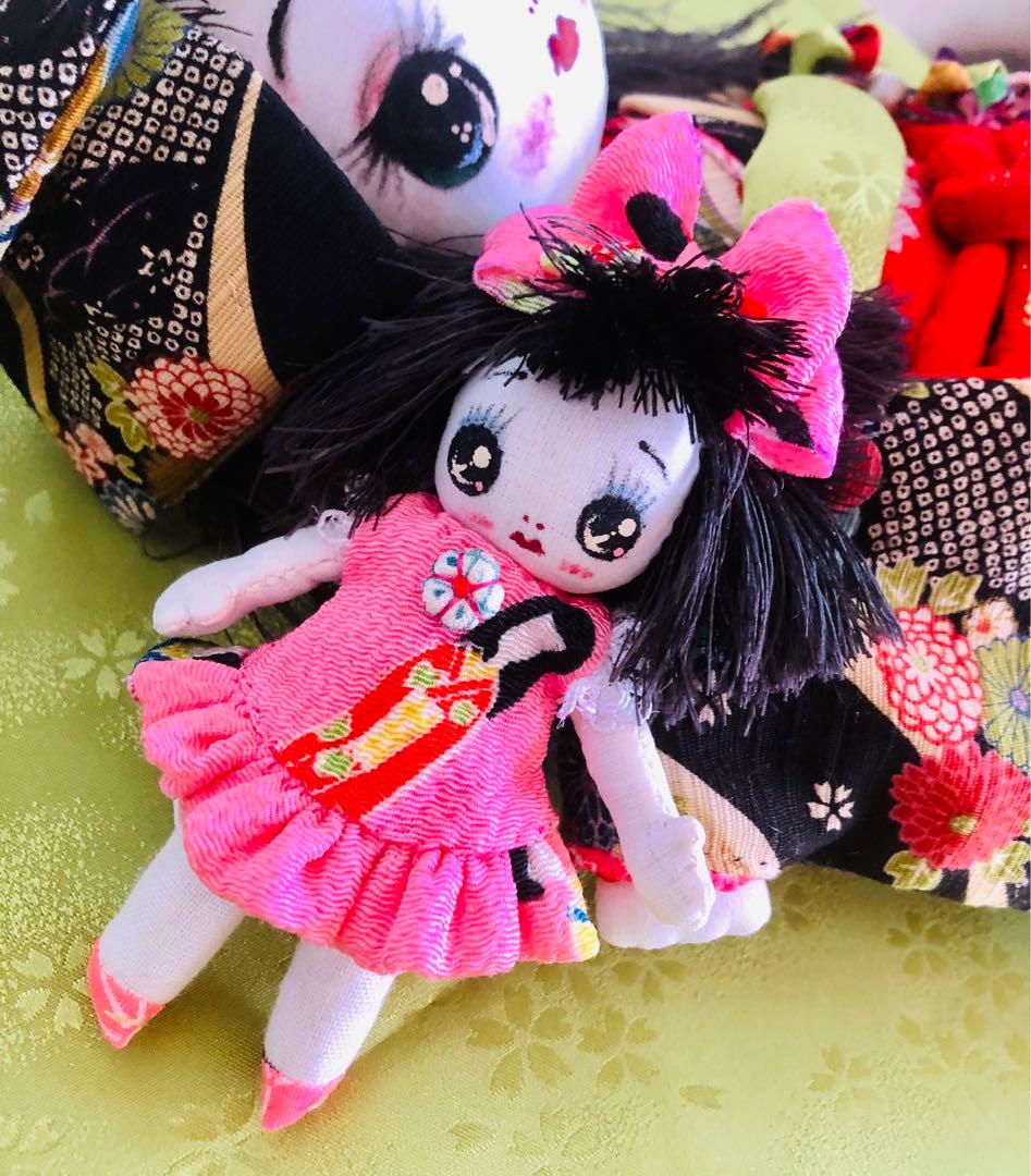 ＊カッパのおーこ様ご確認用＊市松風文化人形＆ミニリボンちゃん♪布人形•お着物＊